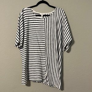 Terra & Sky Dual Striped Print Blouse